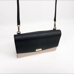 KATE SPADE Mini Crossbody Wallet Two Tone Black